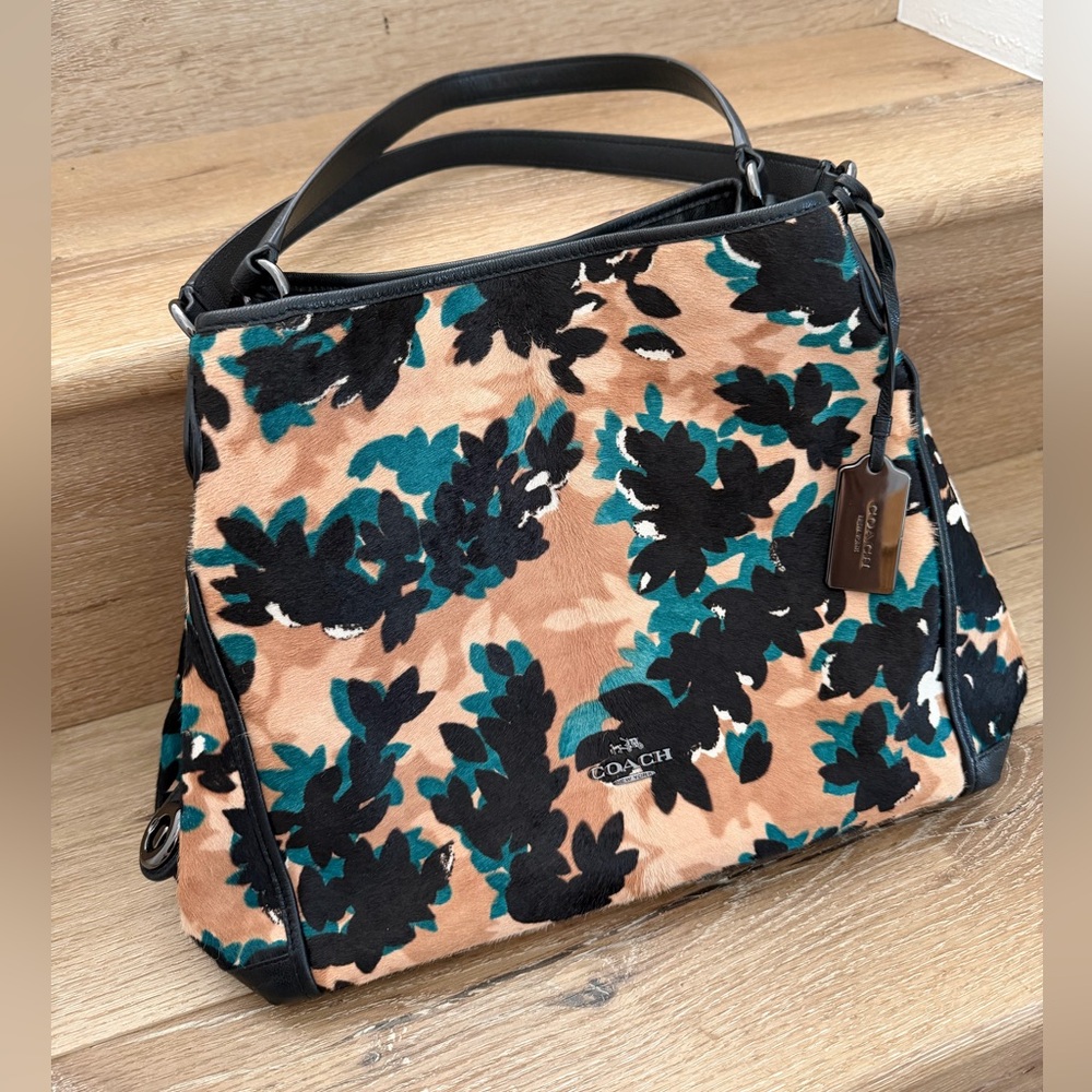 Coach Edie 31 pony hair Scatter Leaf Haircalf Shoulder Bag limited edition Rare